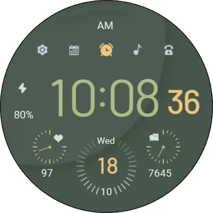Flat Milk Green ZKin Watch screenshot 7