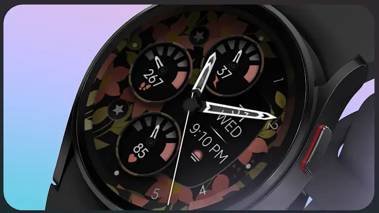 Flowers Analog Watch Face screenshot 6