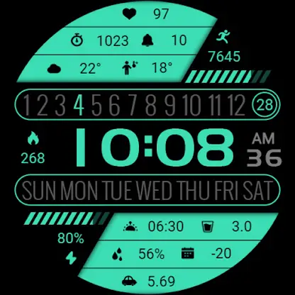 Fresh Green LCD ZKin Watch screenshot 6