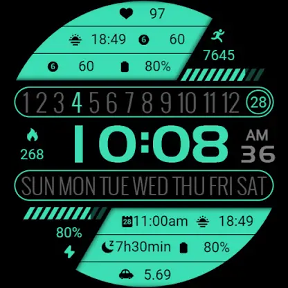 Fresh Green LCD ZKin Watch screenshot 8