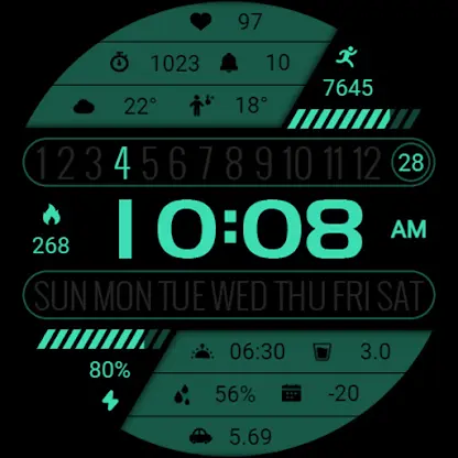 Fresh Green LCD ZKin Watch screenshot 7