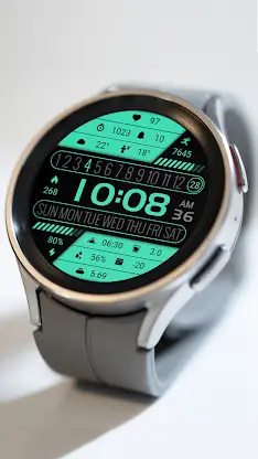 Fresh Green LCD ZKin Watch screenshot 3