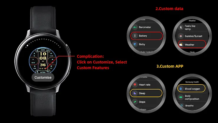 Functional Glow Line Wear OS screenshot 2