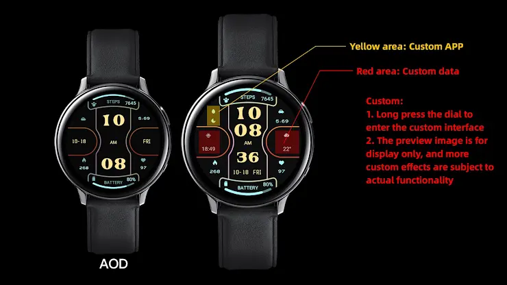 Functional Glow Line Wear OS screenshot 1