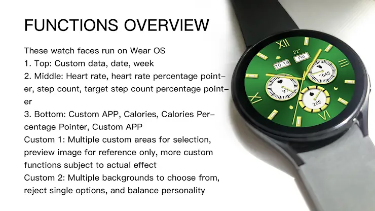 Golden Green For Wear OS screenshot 2
