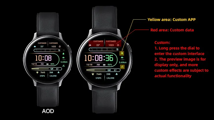 Gradient Light Lines Wear OS screenshot 3