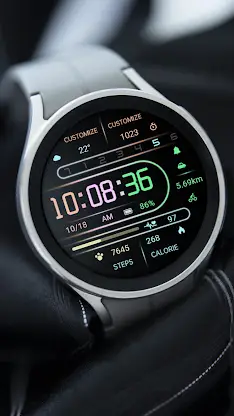 Gradient Light Lines Wear OS screenshot 1