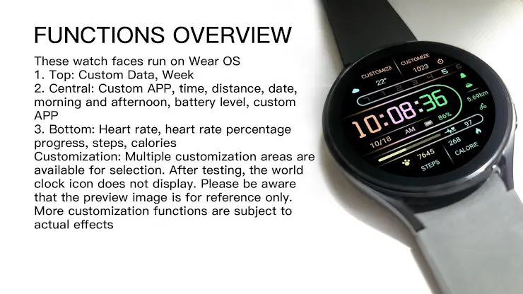 Gradient Light Lines Wear OS screenshot 5