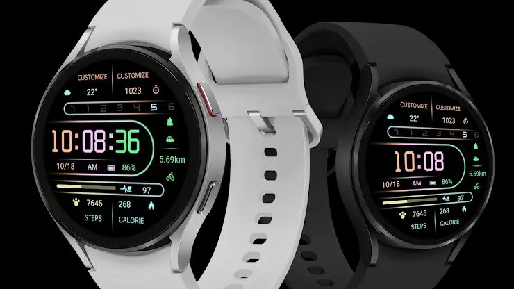 Gradient Light Lines Wear OS screenshot 6