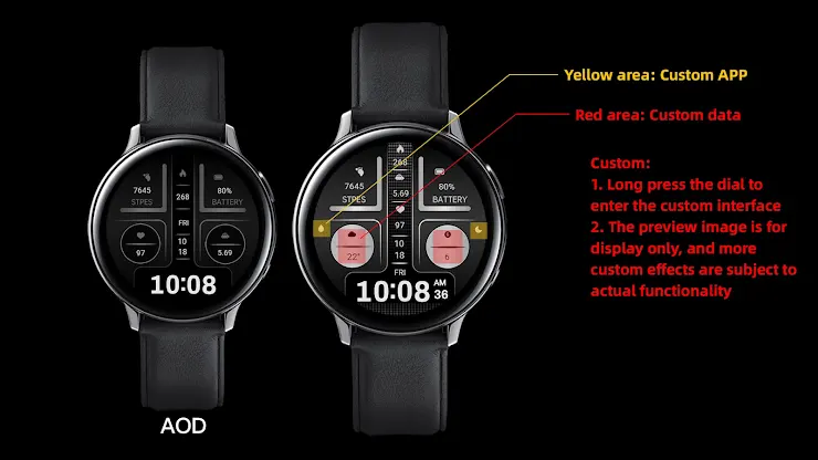 Gradient Line Block For WearOS screenshot 1