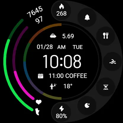 ZKin Watch Face Grey Color screenshot 7