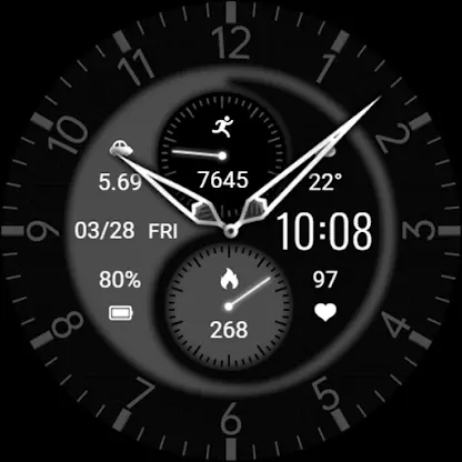 ZKin Watch Half Screen Black screenshot 7