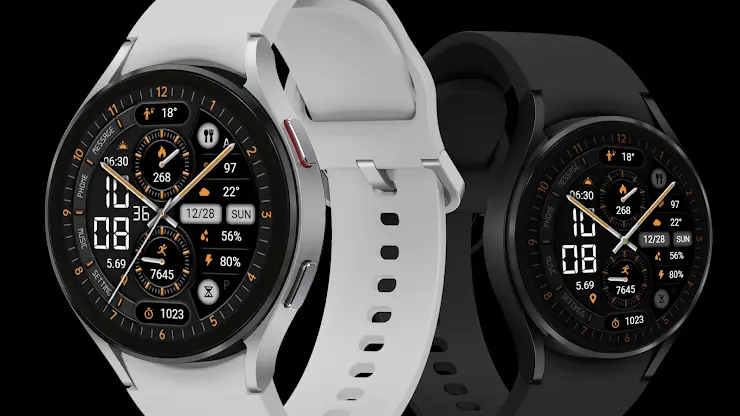 Half Screen Orange ZKin Watch screenshot 3