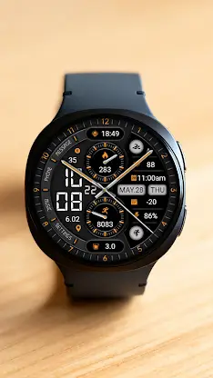 Half Screen Orange ZKin Watch screenshot 2