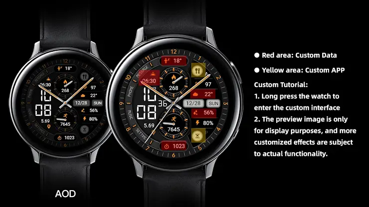 Half Screen Orange ZKin Watch screenshot 4