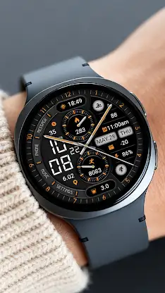 Half Screen Orange ZKin Watch screenshot 8