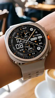 Half Screen Orange ZKin Watch screenshot 1