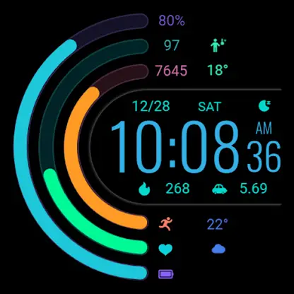 ZKin WatchFace Half Wheel Ring screenshot 7