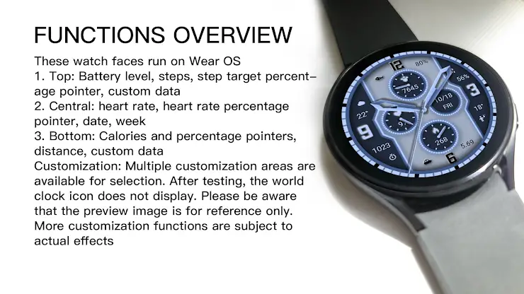 Indigo Quartz For Wear OS screenshot 3
