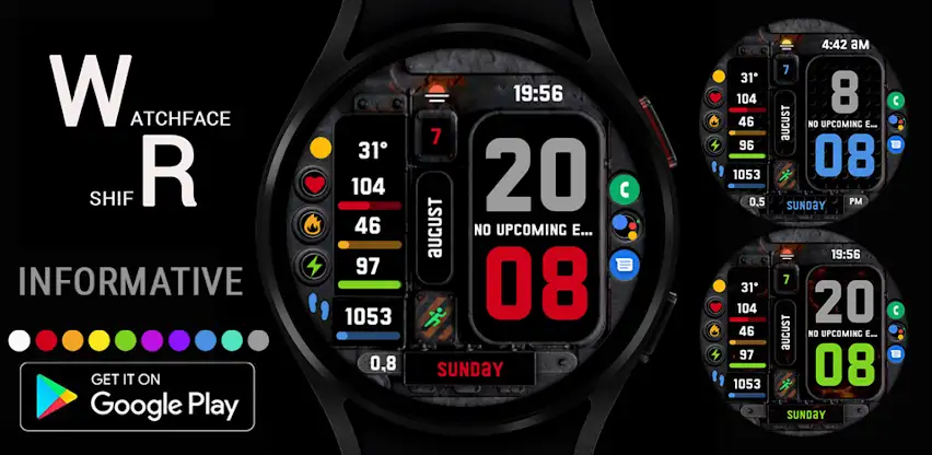 Informative Watch Face Wear OS screenshot 1