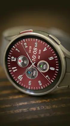 Ink Crimson Quartz For Wear OS screenshot 7