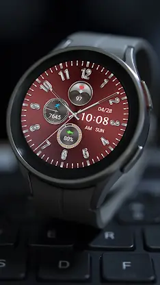 Ink Crimson Quartz For Wear OS screenshot 6