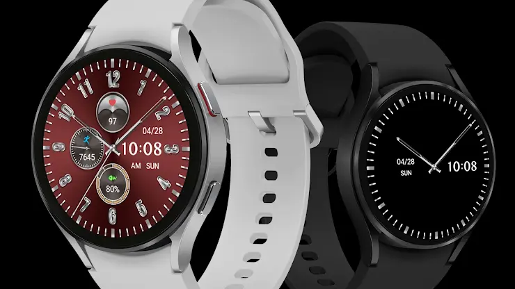 Ink Crimson Quartz For Wear OS screenshot 2