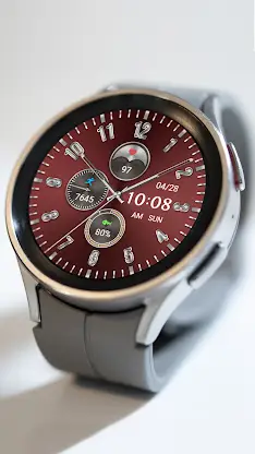 Ink Crimson Quartz For Wear OS screenshot 3