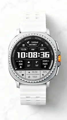 【ZKin】Ink White Text Clock screenshot 4
