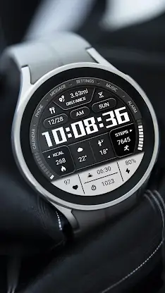 【ZKin】Ink White Text Clock screenshot 5