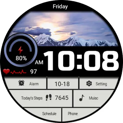 Large Weather LCD ZKin Watch screenshot 7