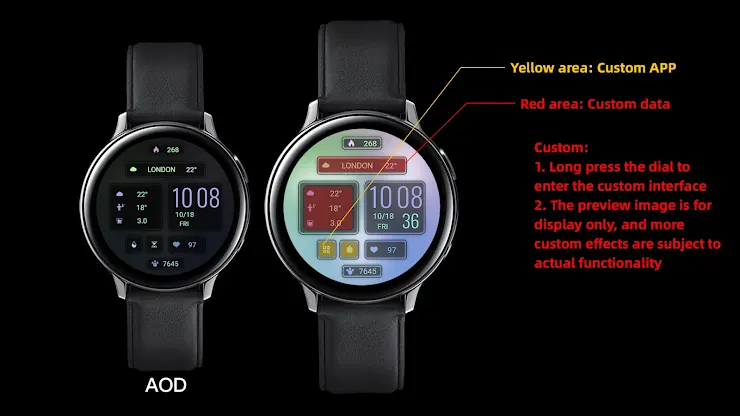 Mixed color Function Wear OS screenshot 1