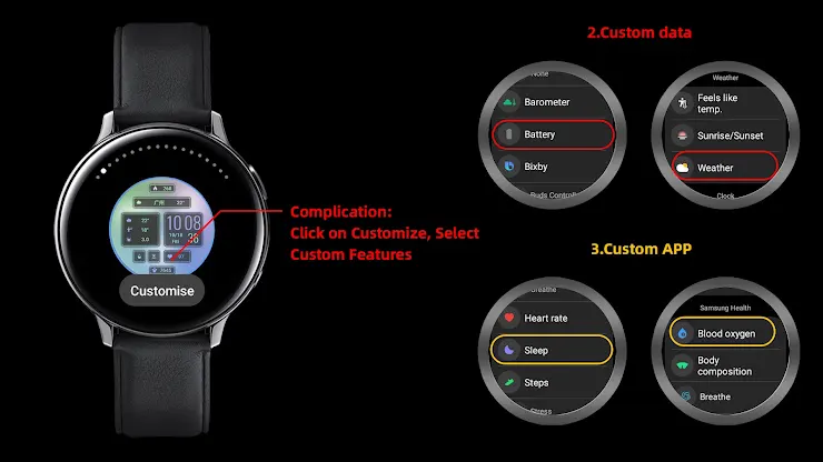 Mixed color Function Wear OS screenshot 2