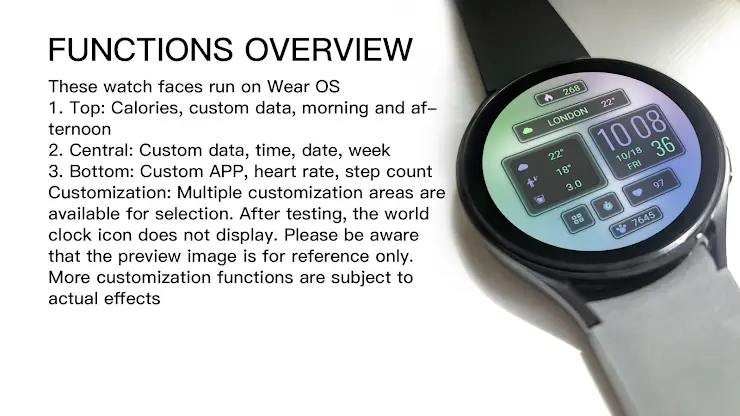 Mixed color Function Wear OS screenshot 3