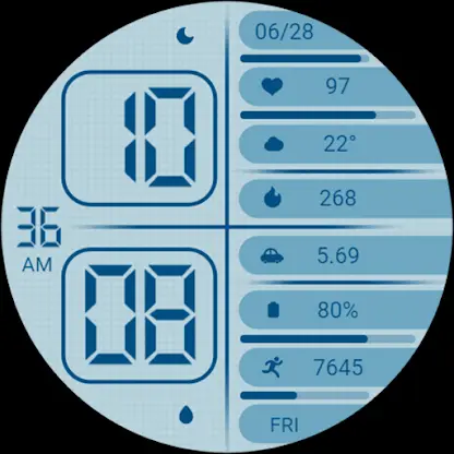 ZKin Watch Face Monochrome LCD screenshot 7