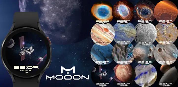 Mooon Digital Watch Face — Android app banner