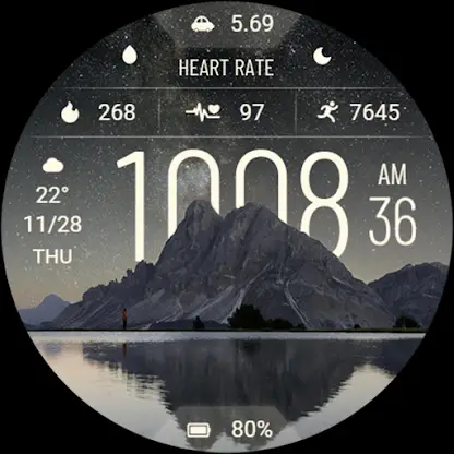 ZKin WatchFace Mountain Shadow screenshot 6