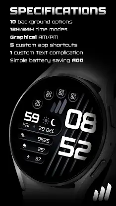 NW BG6 Wear OS Watch Face screenshot 3
