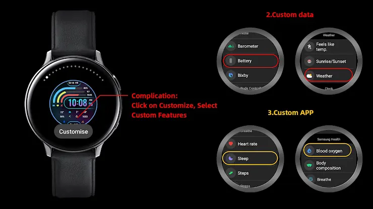 ZKin Watch Face Neon Function screenshot 3