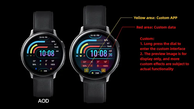 ZKin Watch Face Neon Function screenshot 2
