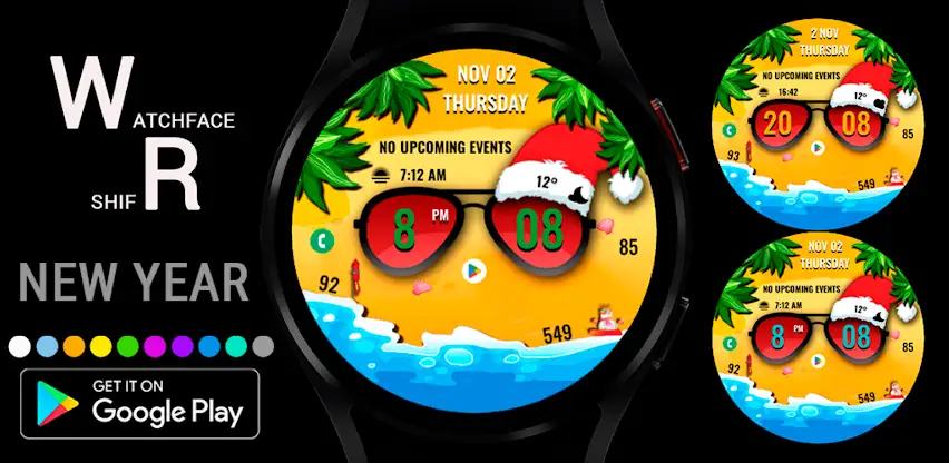 NewYear Watch Face Wear OS screenshot 1