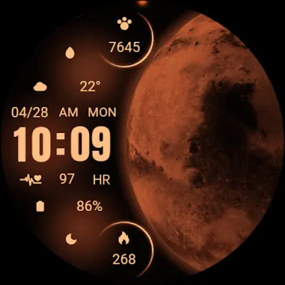 Orange Red Mars ZKin Watch screenshot 6