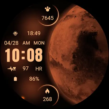 Orange Red Mars ZKin Watch screenshot 8