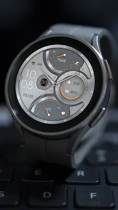 Orange Silver For Wear OS screenshot 6