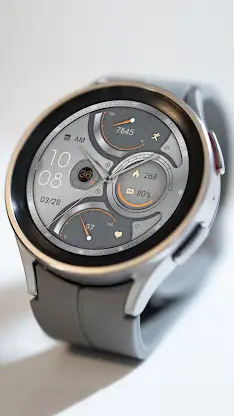 Orange Silver For Wear OS screenshot 3