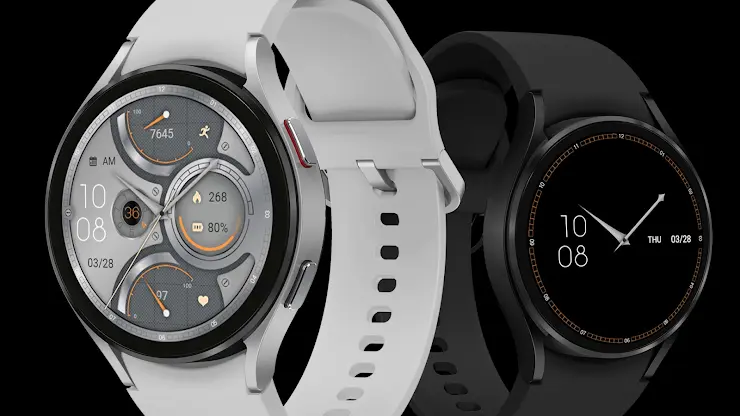 Orange Silver For Wear OS screenshot 2