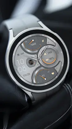Orange Silver For Wear OS screenshot 5