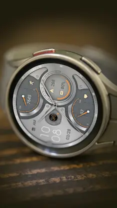 Orange Silver For Wear OS screenshot 7