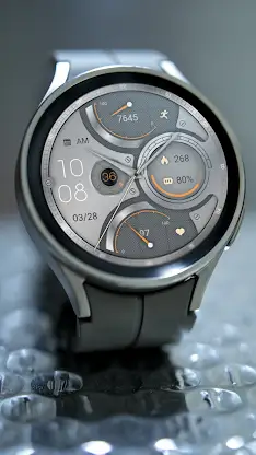 Orange Silver For Wear OS screenshot 4