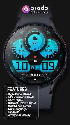 PRADO 84 Digital Watch Face screenshot 3